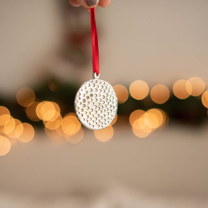 House of Morgan Pewter - Wholesale Ornament - Handmade Sports Athlete Christmas Ornament - Golf Ball