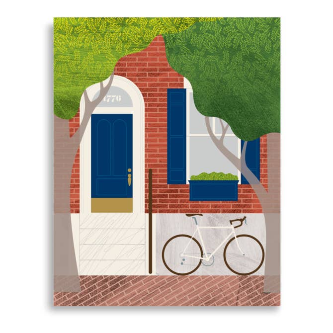 Bicycle in the City Art Print for wholesale by Just Eleanor