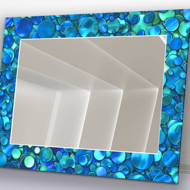 Specchio da parete in vetro temperato colorato per la vendita all'ingrosso da parte di MyPhotostation
