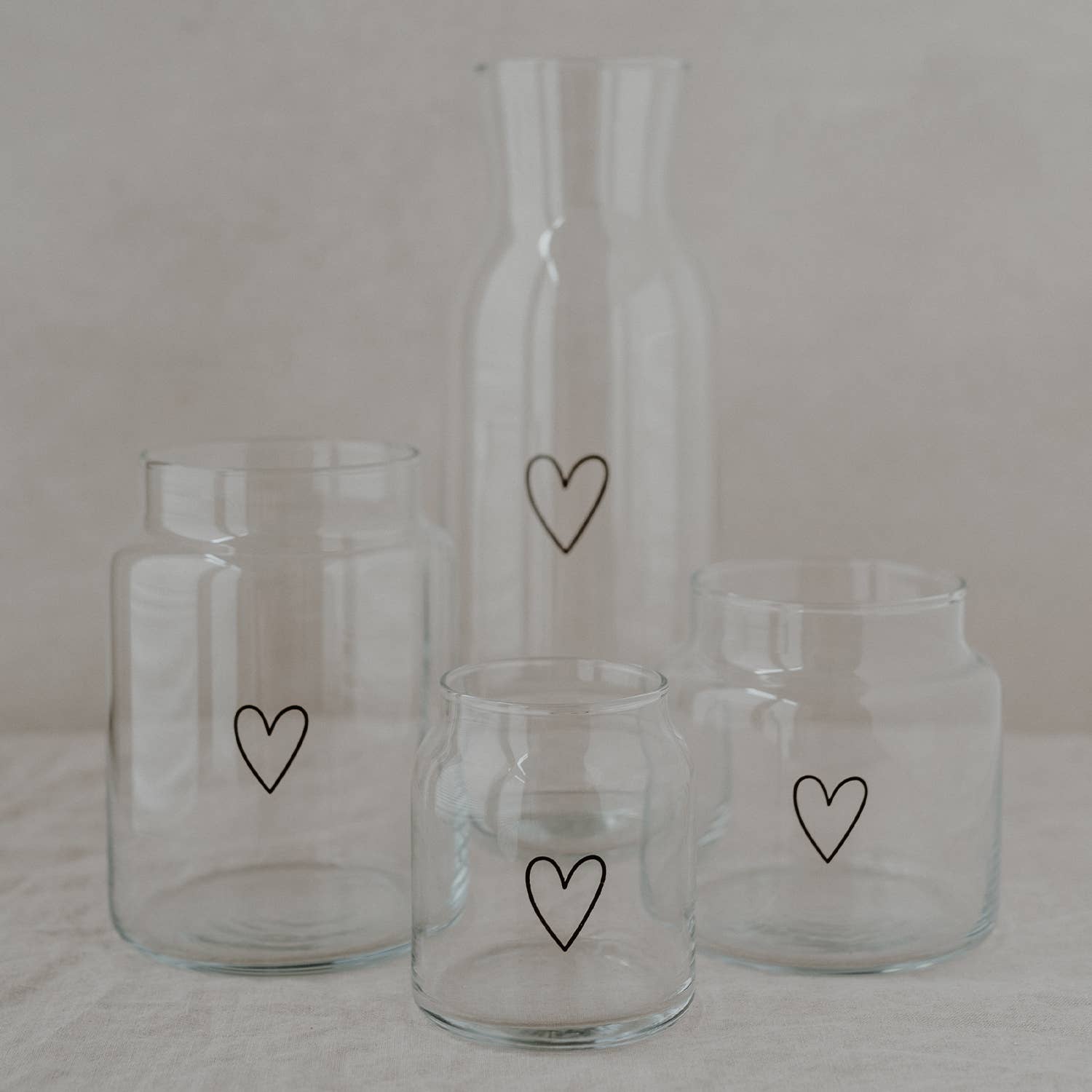Eulenschnitt - Wholesale Vase - Small heart glass vase (VE = 6 pieces)4
