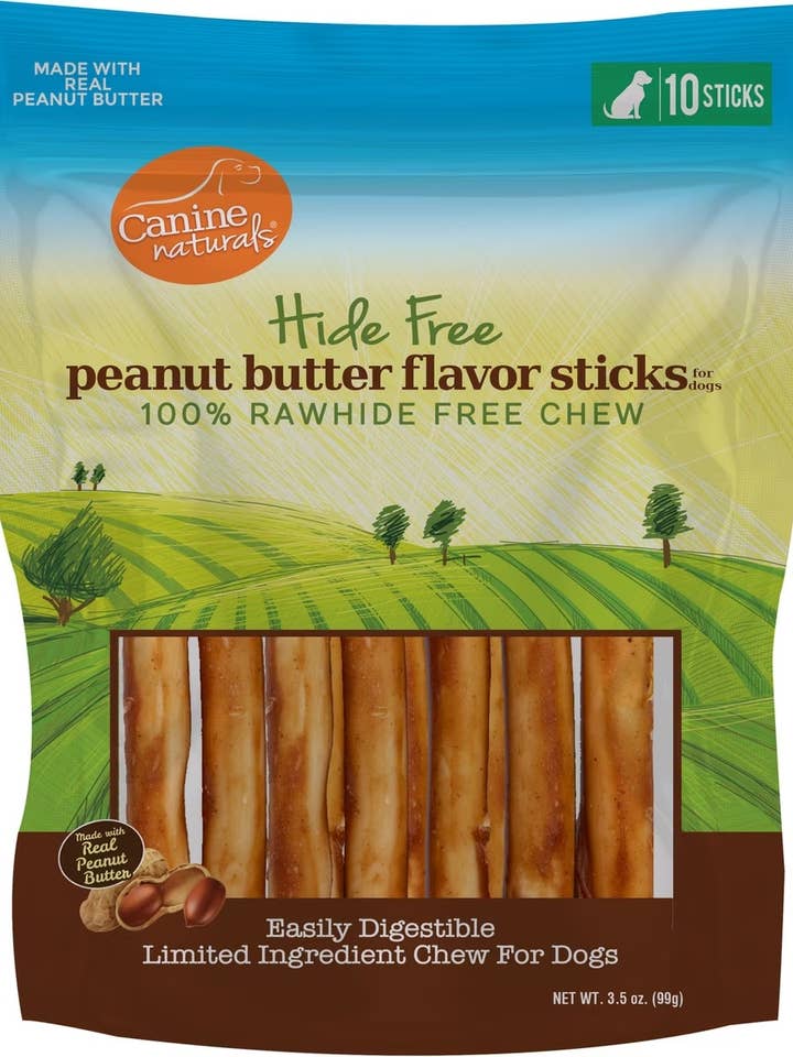 Peanut Butter 5" Sticks for wholesale by Canine Naturals