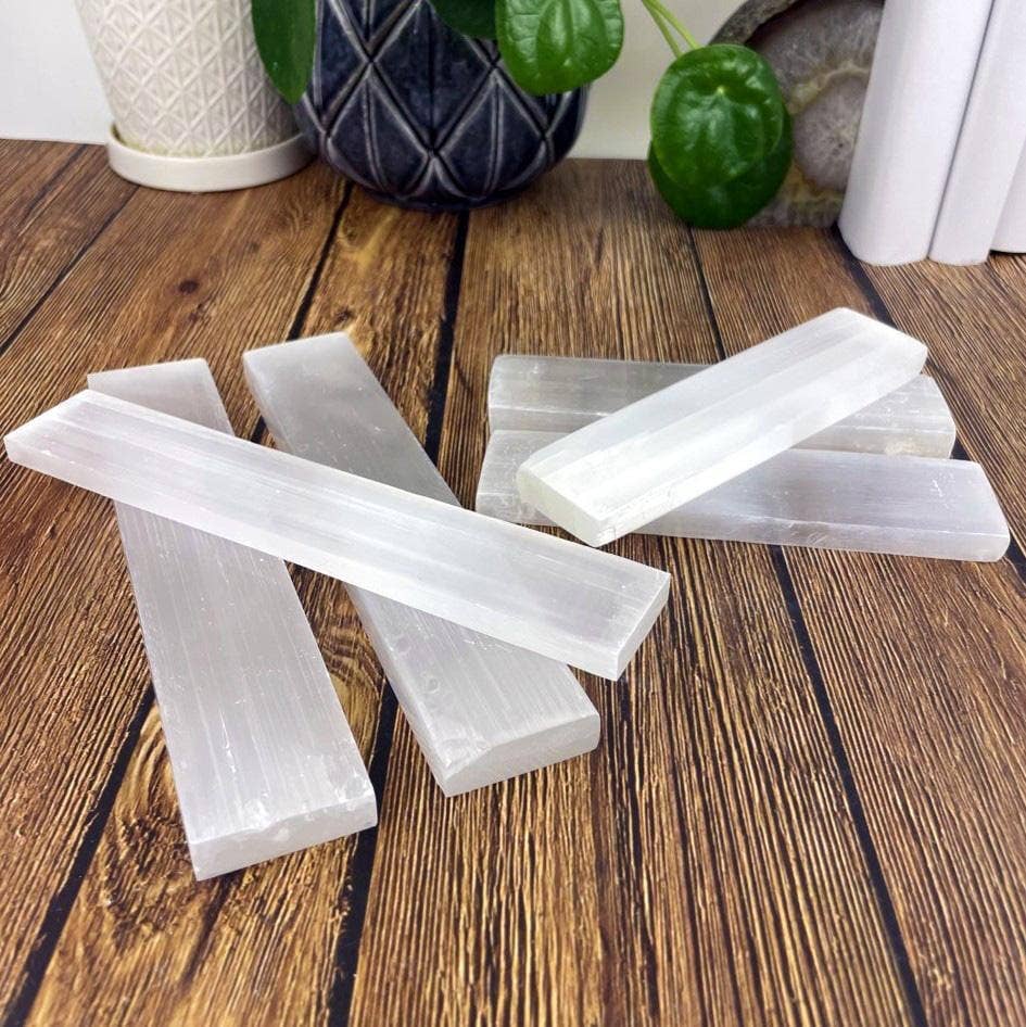 Rock Paradise - Wholesale Spiritual Stone/Crystal - Selenite Crystal Bars - Long Polished Gypsum Rod - Metaphysical - Charging Station6