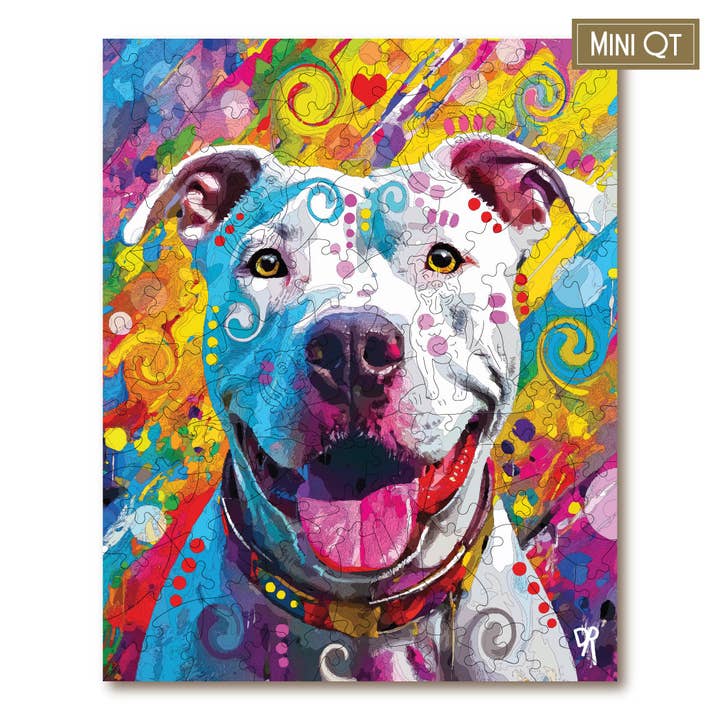 Prismatic Pittie MINI QT for wholesale by Victory Wooden Puzzles