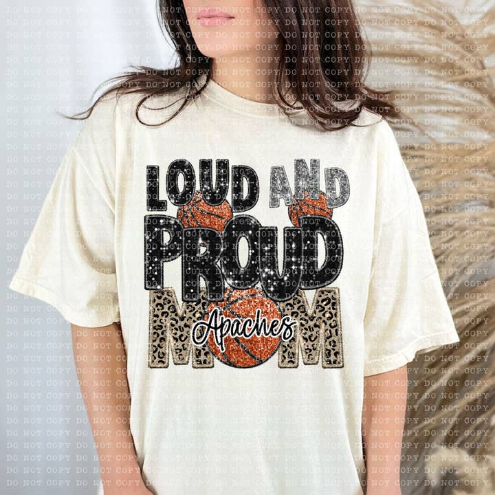 Estampado DTF bordado en imitación de baloncesto de Teams Loud and Proud para venta al por mayor de Simple Tymes
