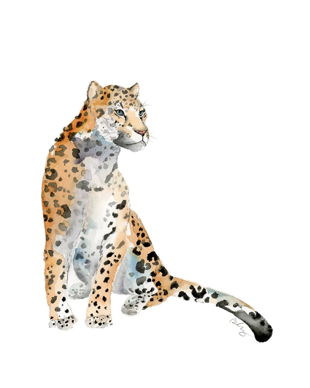 Easy Sunday Club - Wholesale Art Print - Jaguar Watercolor Art Print0