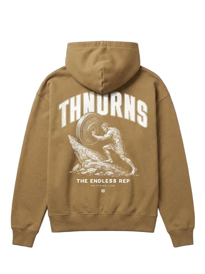 Sisyphus oversize-hoodie - brun för wholesale av Thundernoise