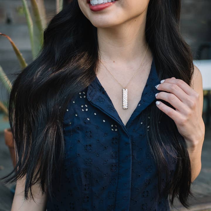 Remnant Studios - Wholesale Pendant/Charm Necklace - textured gold necklace1