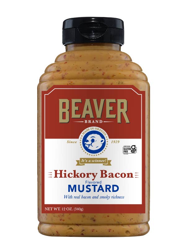 Beaver Brand Hickory Bacon Mustard 12oz for wholesale by Beaverton Foods