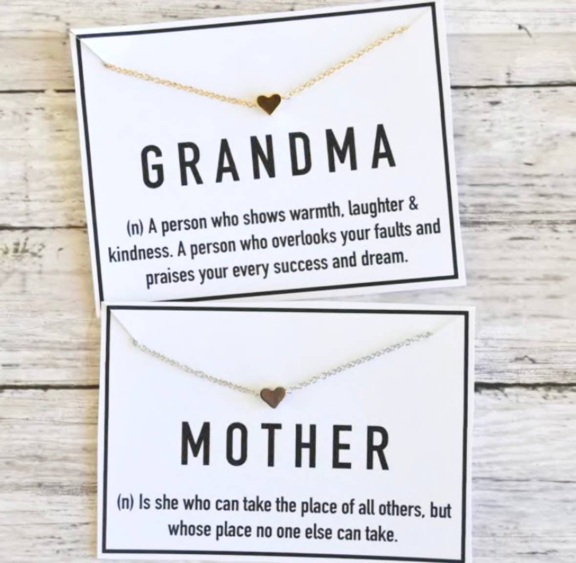 Peddle Your Paper - Vente Colliers à pendentif - Collier cœur pour la fête des mères avec carte de papeterie1