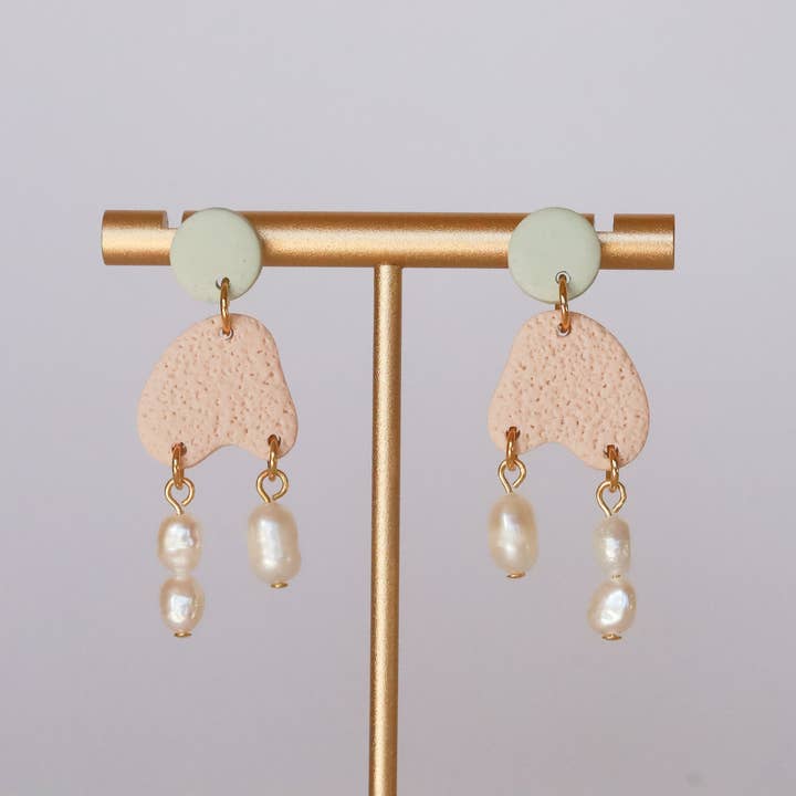 Rainbow's Clay - Wholesale Dangle Earrings - Pearl Drops