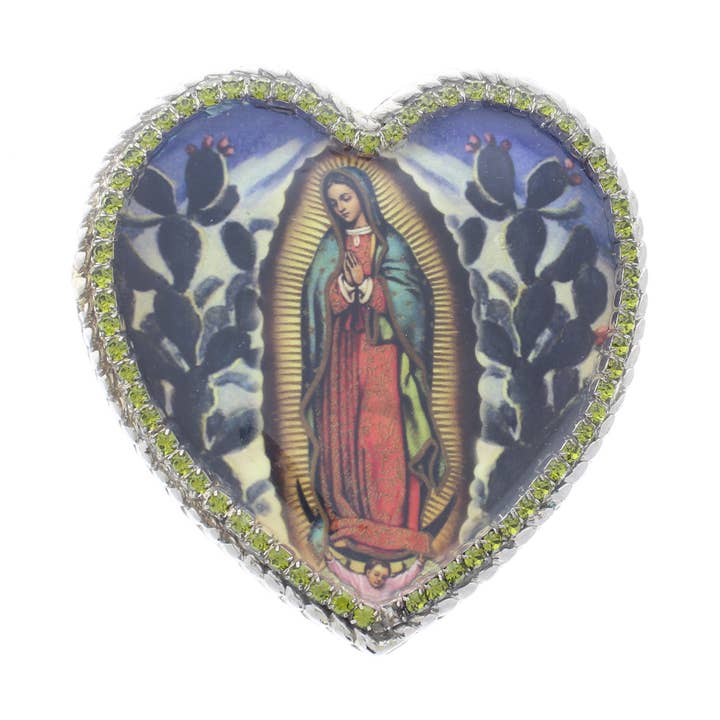 Cintura a forma di cuore con vergine Maria 85 mm x 80 mm per la vendita all'ingrosso da parte di HHH Designs