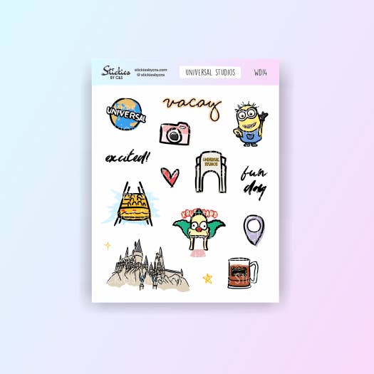 Universal Studios Stickers for wholesale by Stickies by C&S