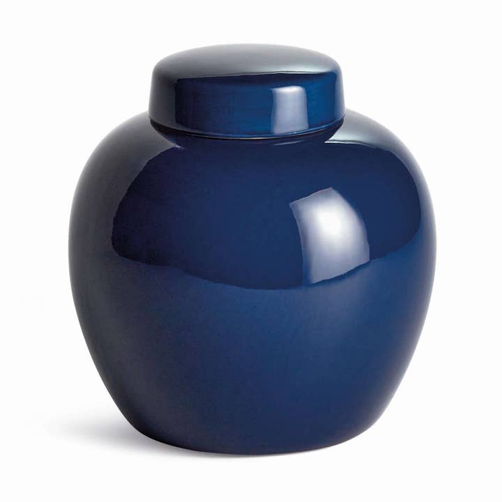 Pot à Couvercle Koa - Céramique Bleu Marine - Fait Main pour la vente par Napa Home & Garden