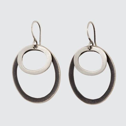 Double Organic Circle Earrings for wholesale by Jane Diaz NY