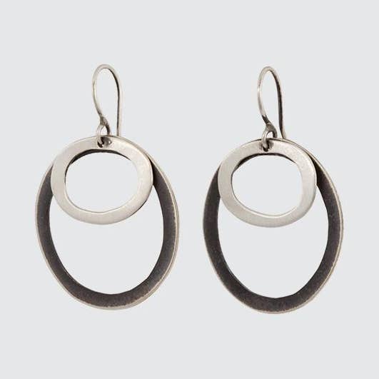 Double Organic Circle Earrings for wholesale by Jane Diaz NY