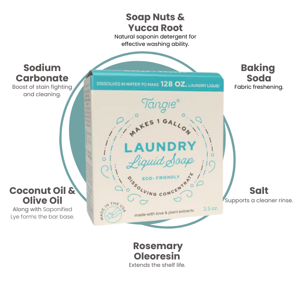 Tangie LLC - Wholesale Laundry Detergent Powder/Pods - Tangie Laundry Concentrate Bar – Makes 1 Gallon, Zero Waste1