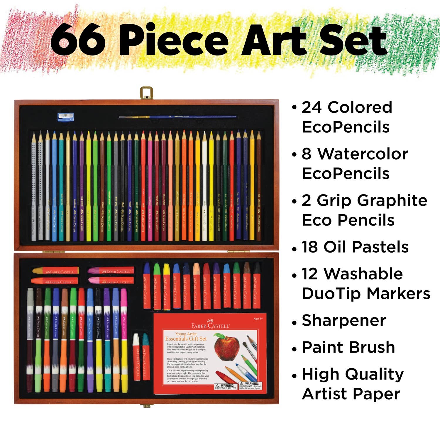 Faber-Castell / Creativity for Kids - Wholesale Art Set - Kids & Baby - 64- Piece Young Artist Essentials Art Set Gift Set for Kids2