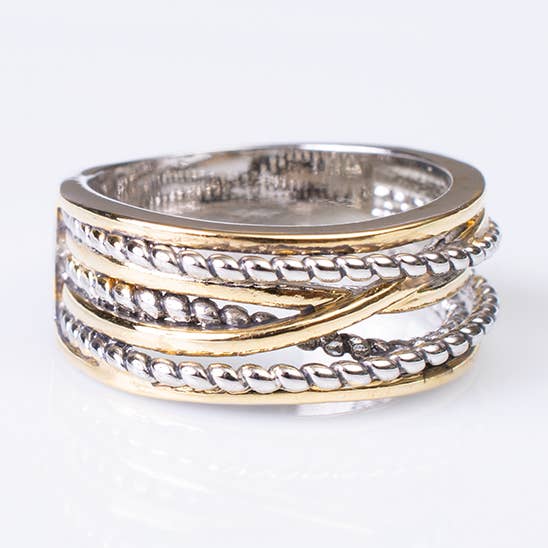 Crossover Cable Ring for wholesale by My Best Kept Jewelry