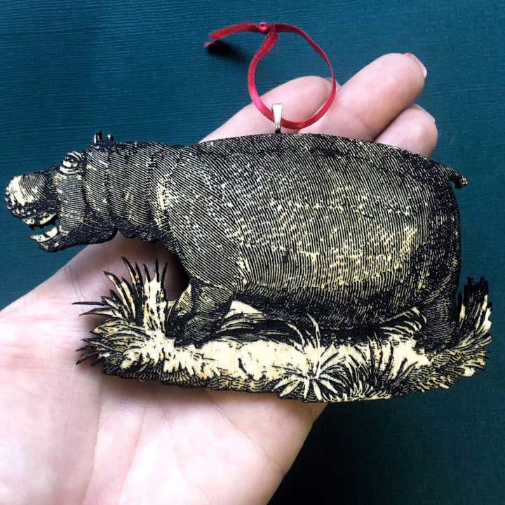 Toad Hill Farm - Wholesale Ornament - Hippo Ornament