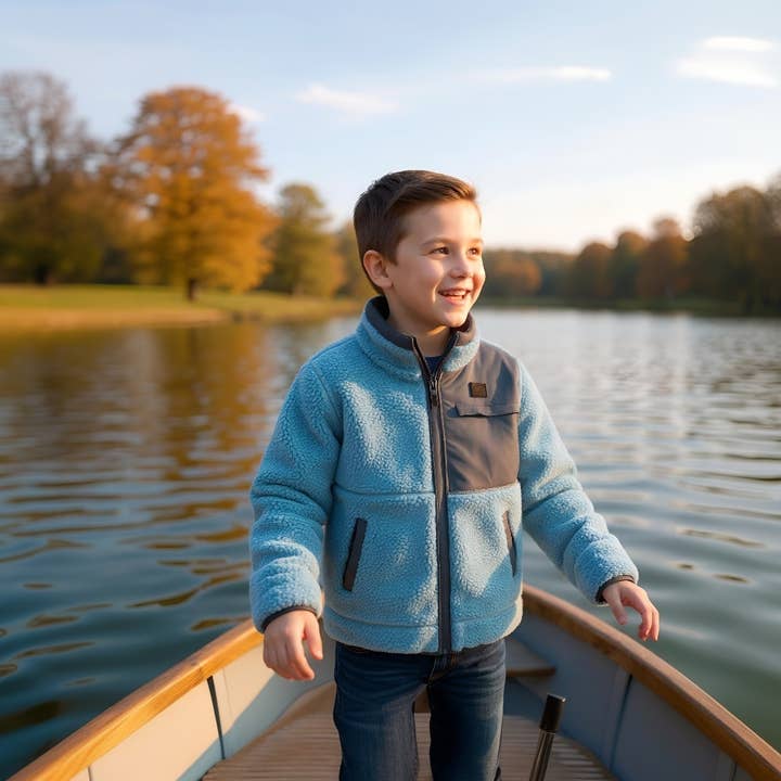 Rokka & Rolla - Wholesale Puffer Jacket - Kids - Boys' Reversible Quilted Jacket Fleece Puffer Coat37