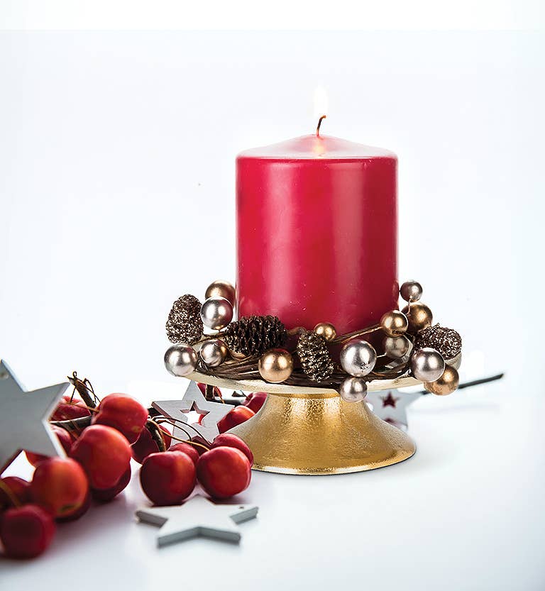 Abbott – Suporte de vela por atacado – Placa de pilar baixo-Gold-5.5"D-31554