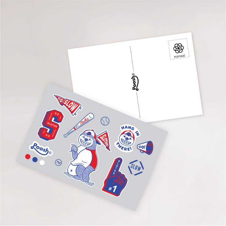 Luiaards flitsblad 4x6 ansichtkaart voor wholesale door Poosh Designs & Apparel