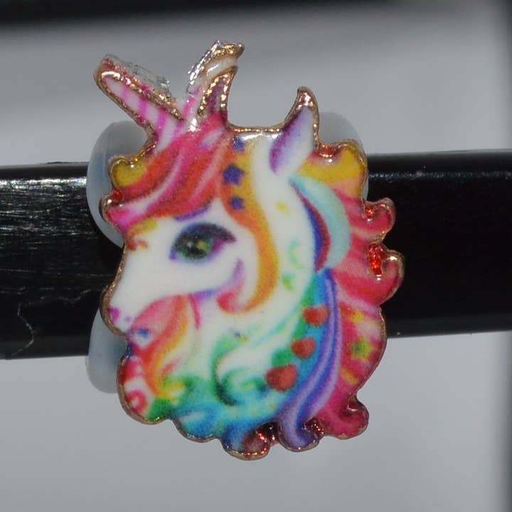 Bunter Einhornkopf-Anhänger für den Großhandel von Www.eyeglasssesdecorations.com