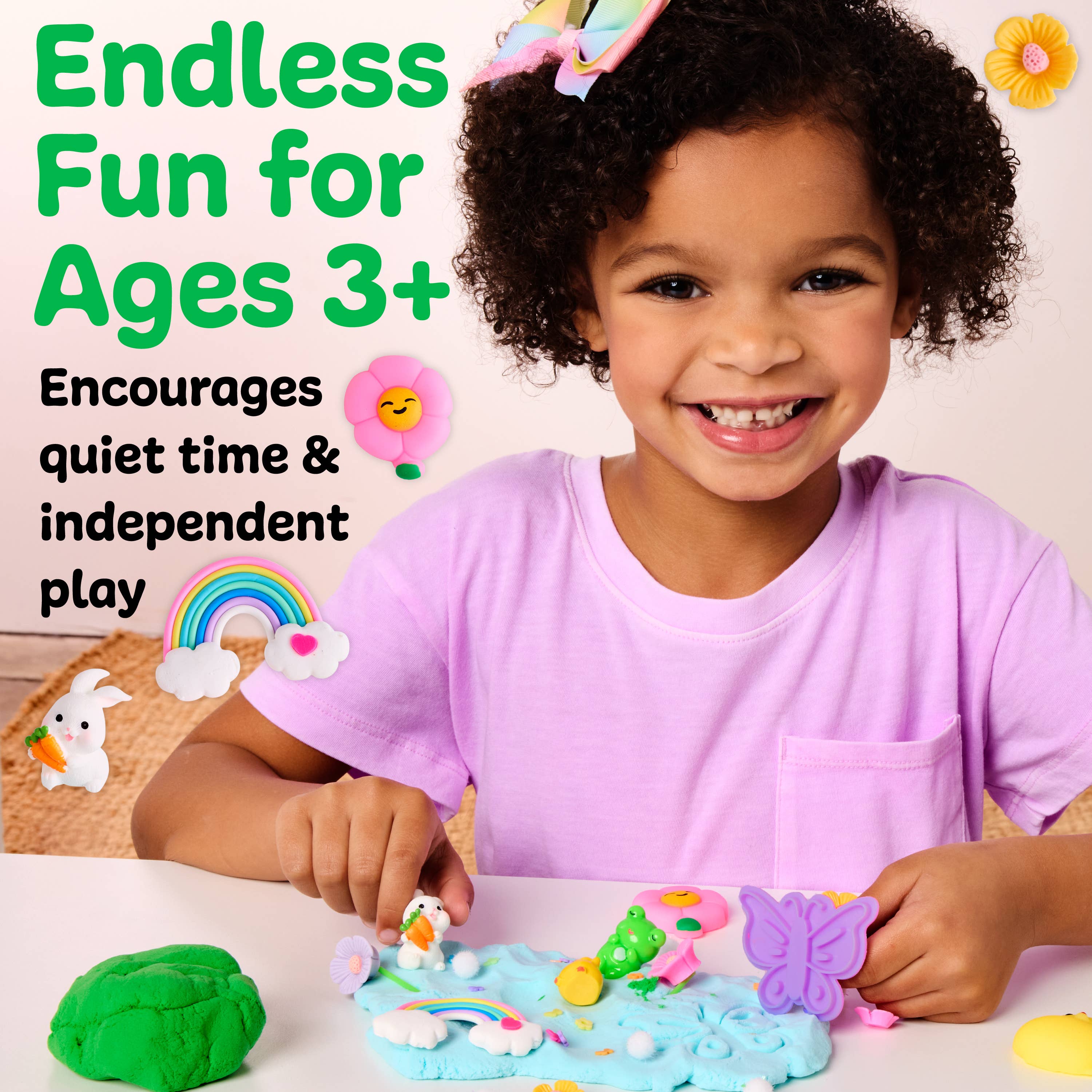 Faber-Castell / Creativity for Kids - Vente Pâte ingénieuse/slime – enfant - Kit de jeu sensoriel Amis du jardin pour enfants3