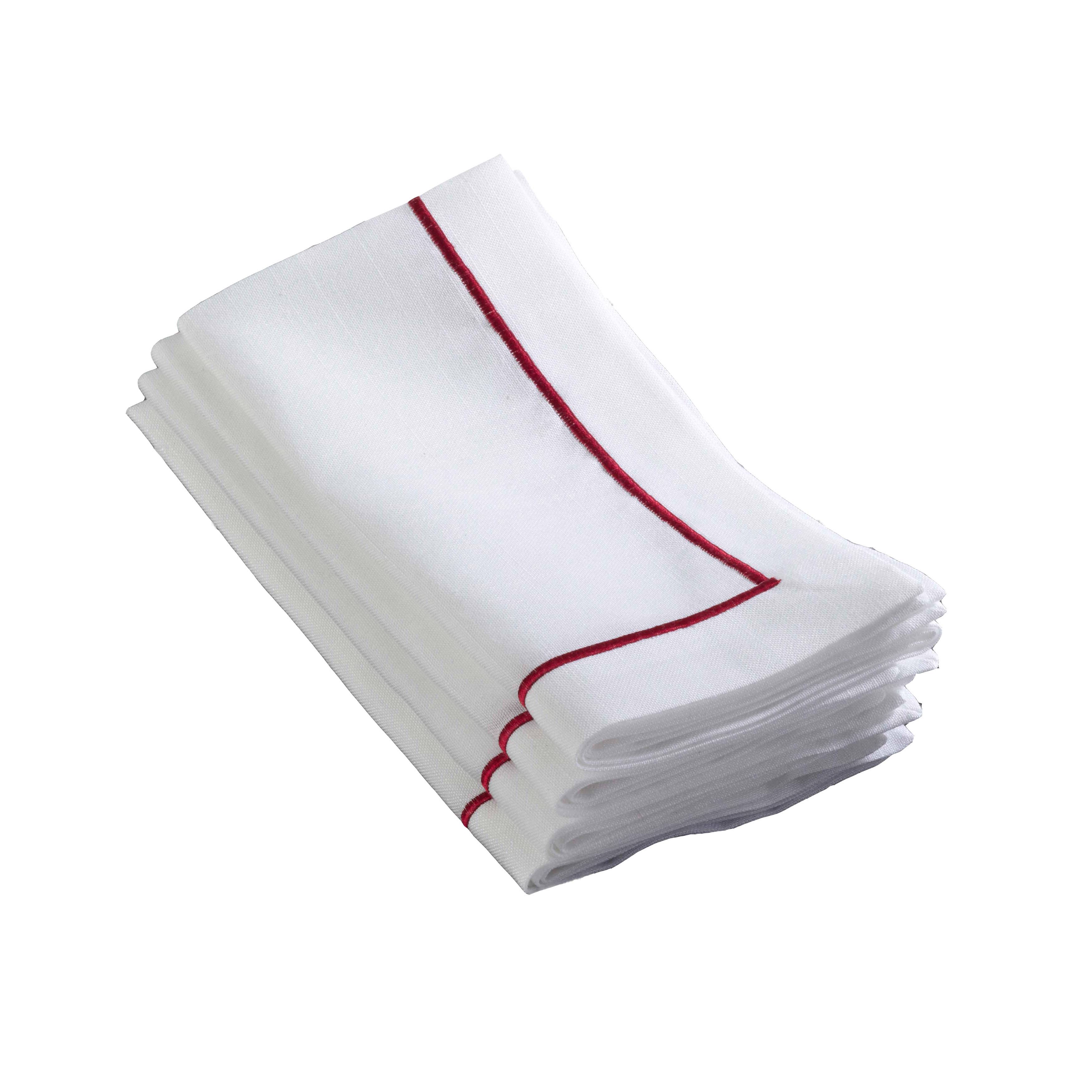 Saro Lifestyle - Wholesale Dinner & Cloth Napkin - Embroidered Line Design Napkin7