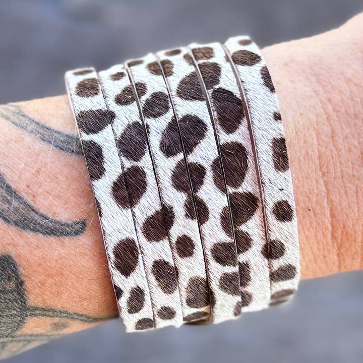 Be Like Missy - Wholesale Cuff Bracelet - Split Leather Cuff - Cheetah Print Cowhide0