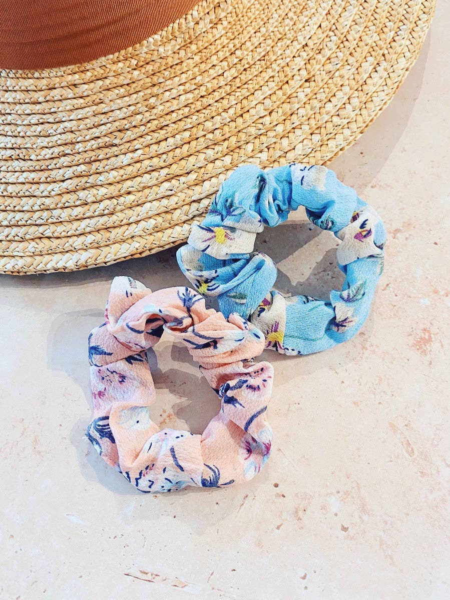 Angels Whisper Accessories - Wholesale Scrunchie - Women’s - Horea Floral Print Bow Scrunchie4