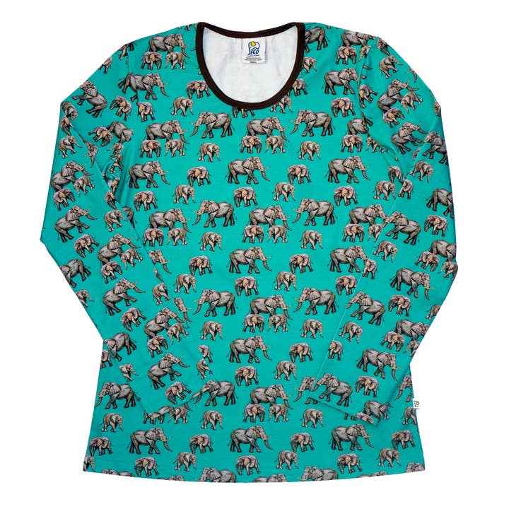 Haut Elephant Stomp in Aqua pour femme pour la vente par JECO