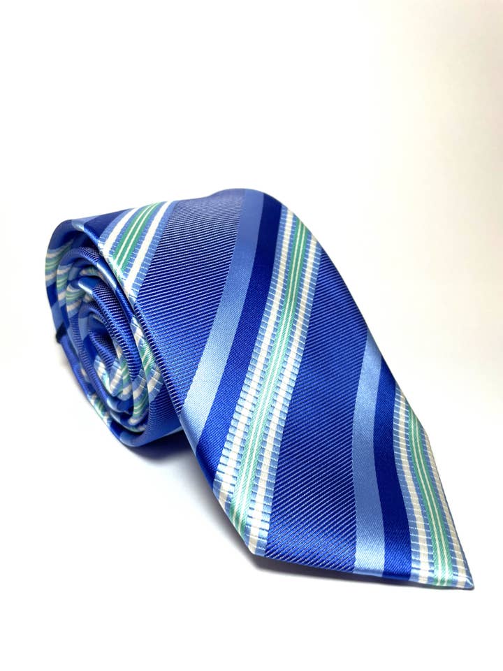 Blue Striped Ties for wholesale by Andaluza De Corbatas SLU