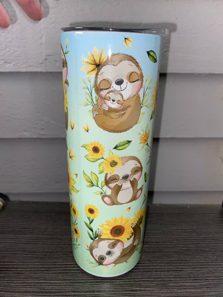 Sloths tumbler for wholesale by Southern up North