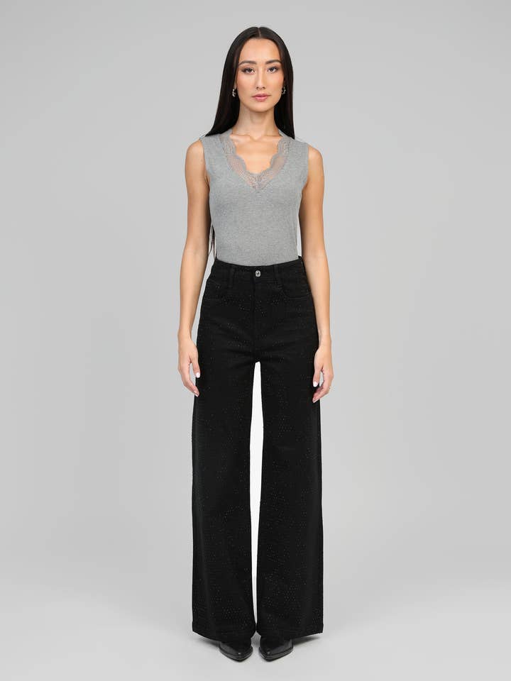 JEAN PAILLETTES nero per la vendita all'ingrosso da parte di An'ge