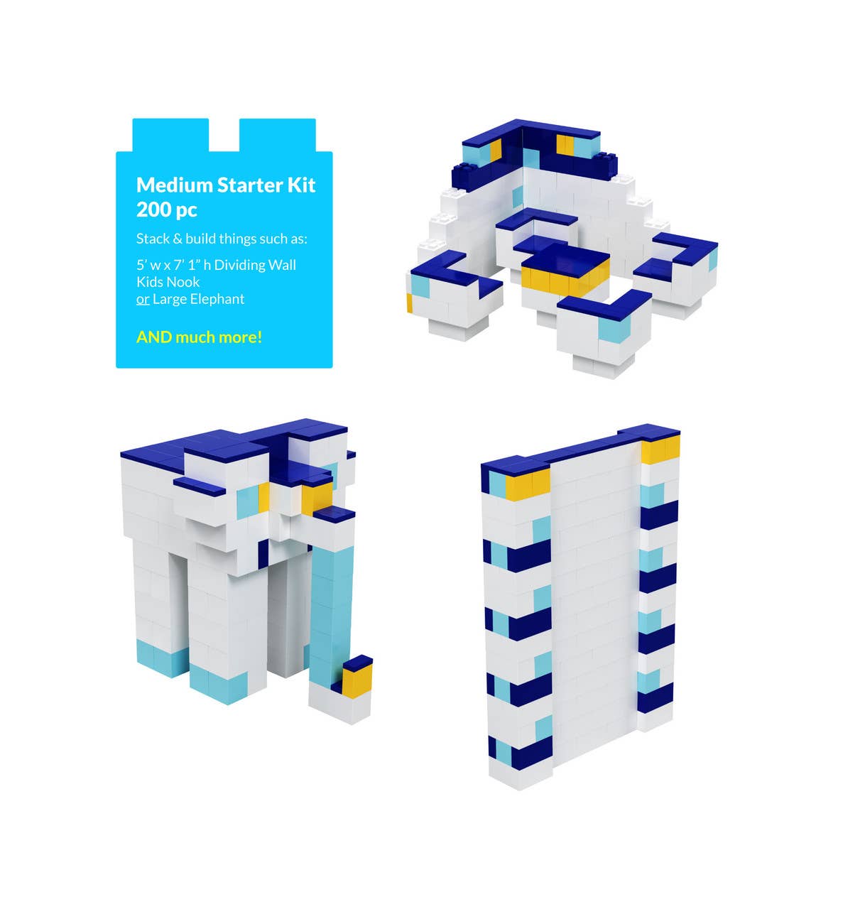 Versare - Wholesale Building Set - Kids - Everblock Combo Pack - Medium Starter Kit3