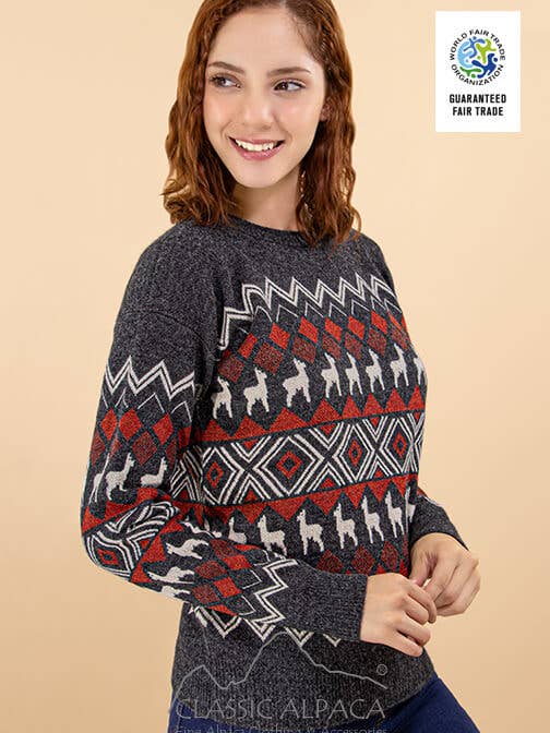 Unisex Mountain Alpaca Sweater for wholesale by Classic Alpaca