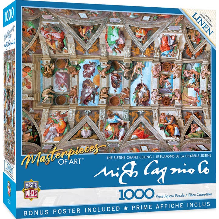 Masterpieces Puzzles - Wholesale Puzzle - Adult - Masterpieces of Art - The Sistine Chapel 1000 Piece Puzzle