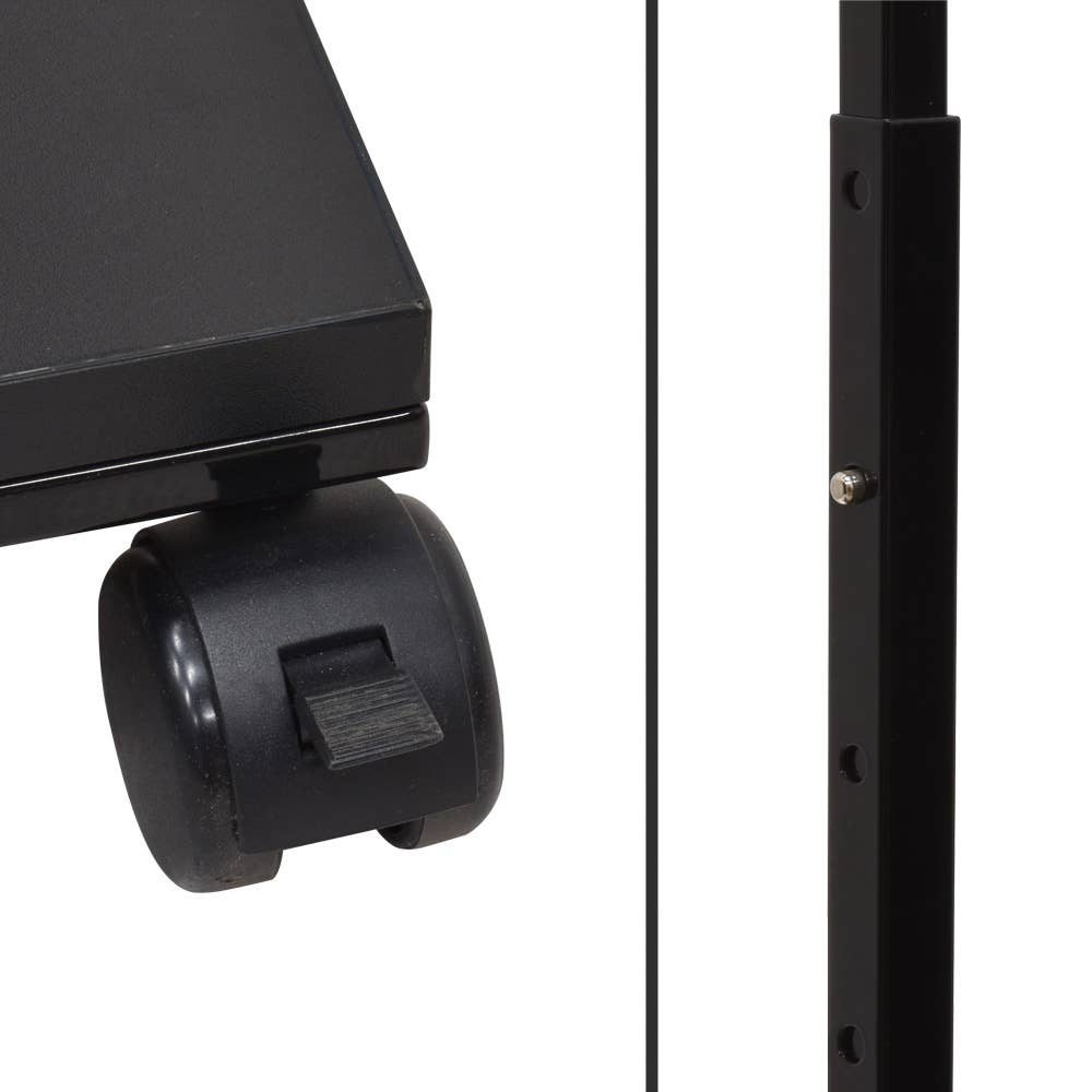 Specialty Store Services - Wholesale Free Standing Shelf - Black  48in Single Sided Hangrail Rack2