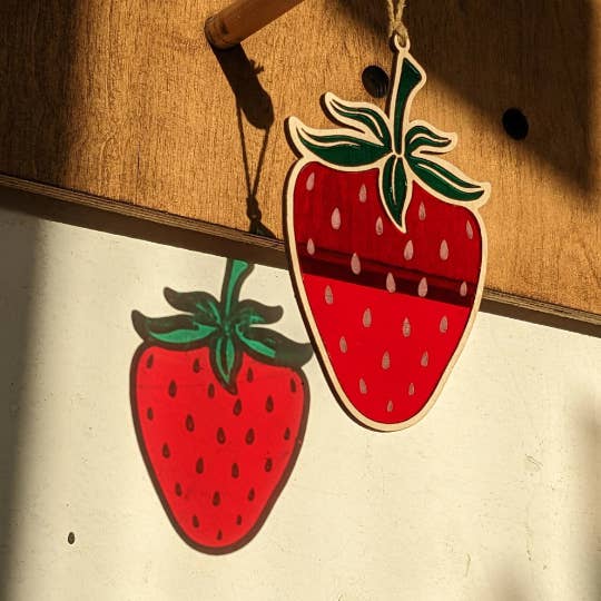 Bristol Design Forge Ltd - Wholesale Suncatcher - Strawberry Window Hanging Faux Stained Glass Cut Acrylic9