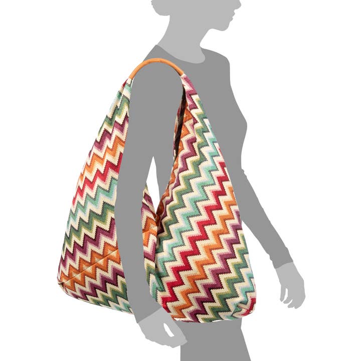 FIRENZE ARTEGIANI - Wholesale Shoulder Bag - Women's - Banzi Shopper cotton bag, with leather handle. Exclusive design.8