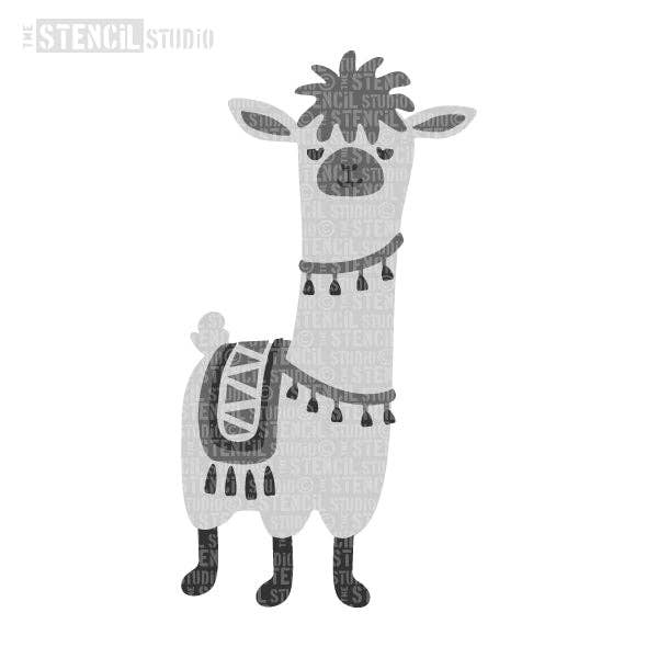 Pochoir Levi Llama - Pochoir 3 couches pour la vente par The Stencil Studio