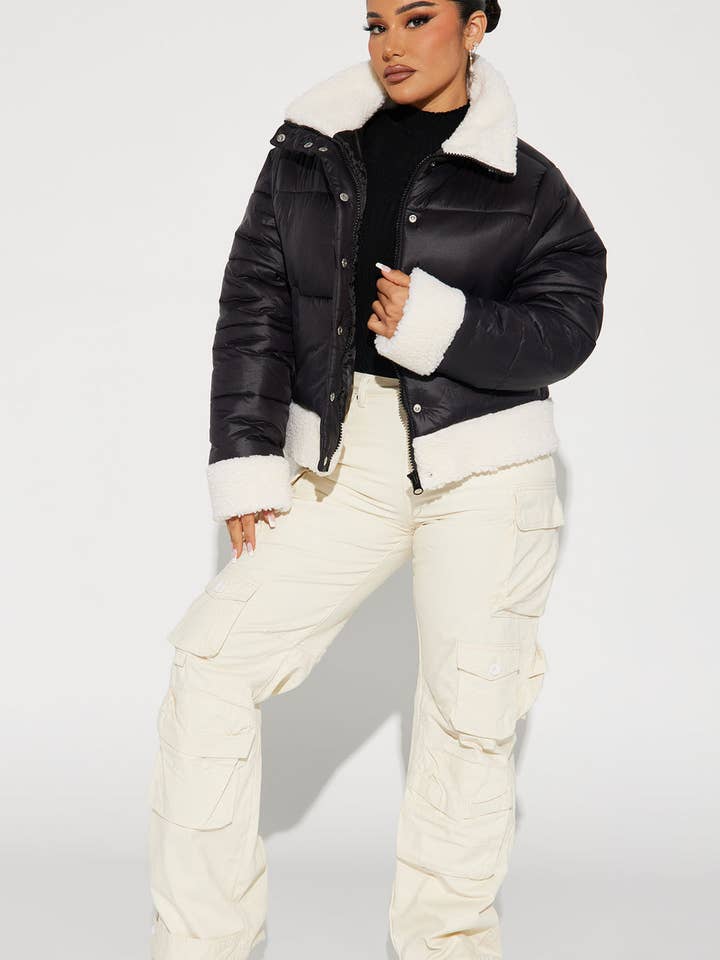 SHERPA PUFFER JACKET for wholesale by 5besties inc