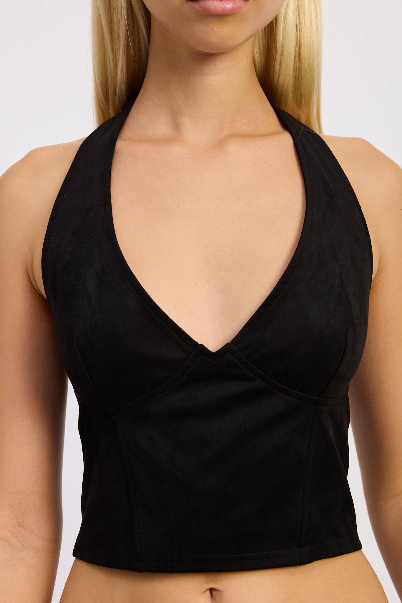 Emory Park – Großhandel Bluse – Damen – SUEDE-NECKHOLDER-TOP MIT RÜCKENREISSVERSCHLUSS8