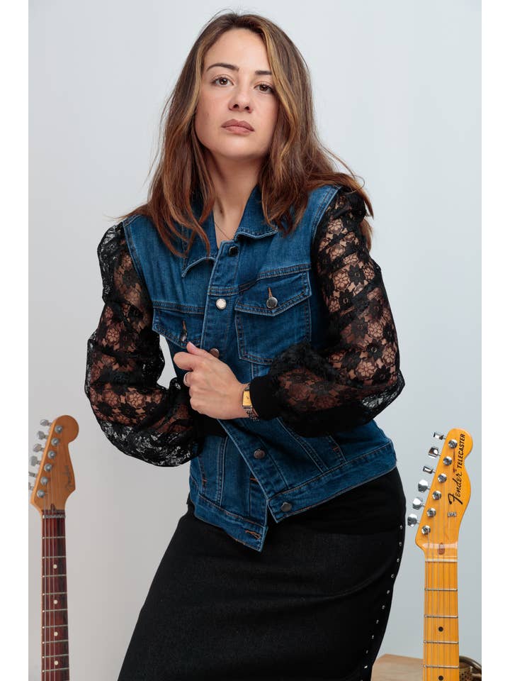 Chill&Buy – Casaco de ganga - Mulher por atacado – Casaco de Ganga Feminino Skull Festival3