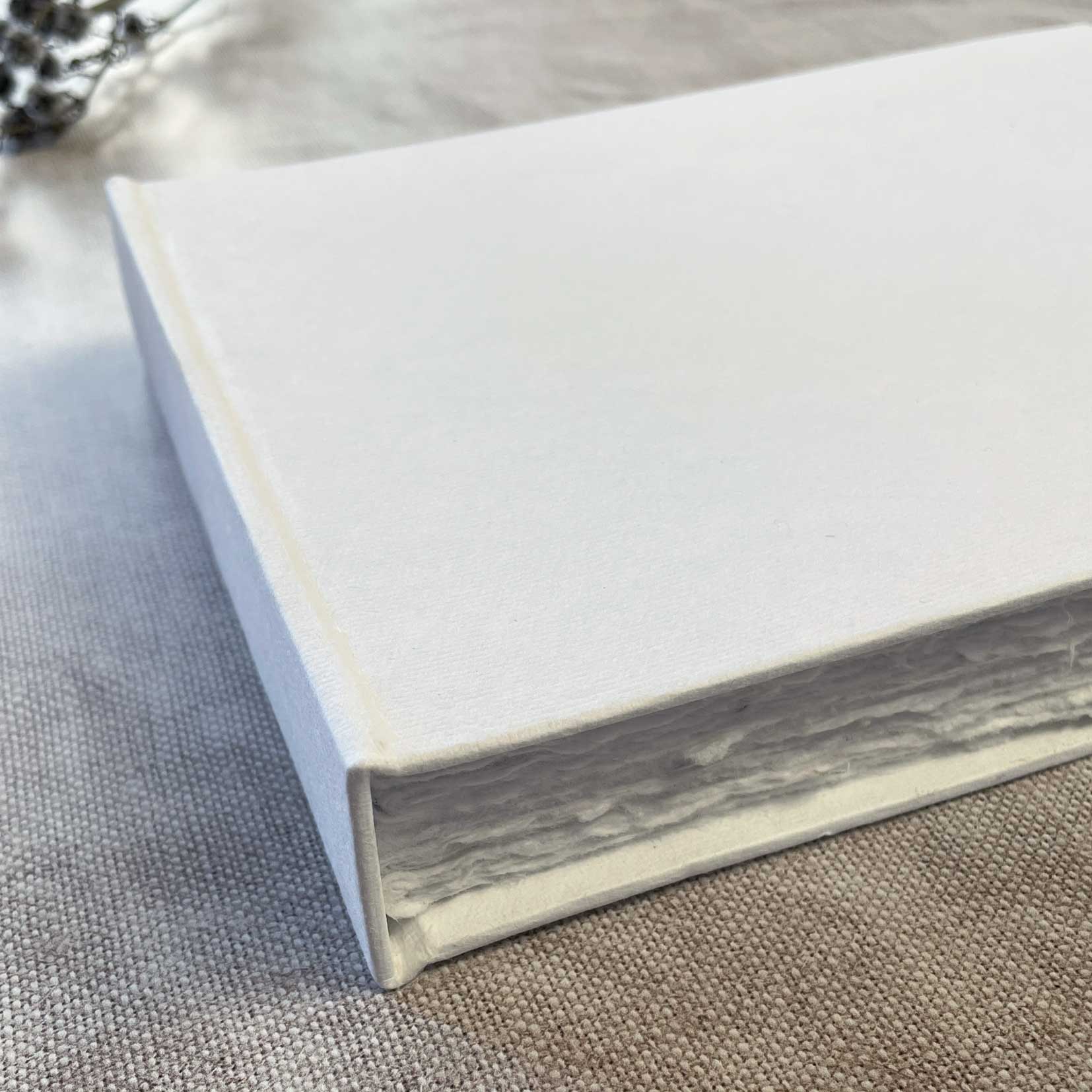 The Natural Paper Company - Wholesale Notebook - White Handmade Cotton Rag Notebook - Blank Journal - 100 Pgs1