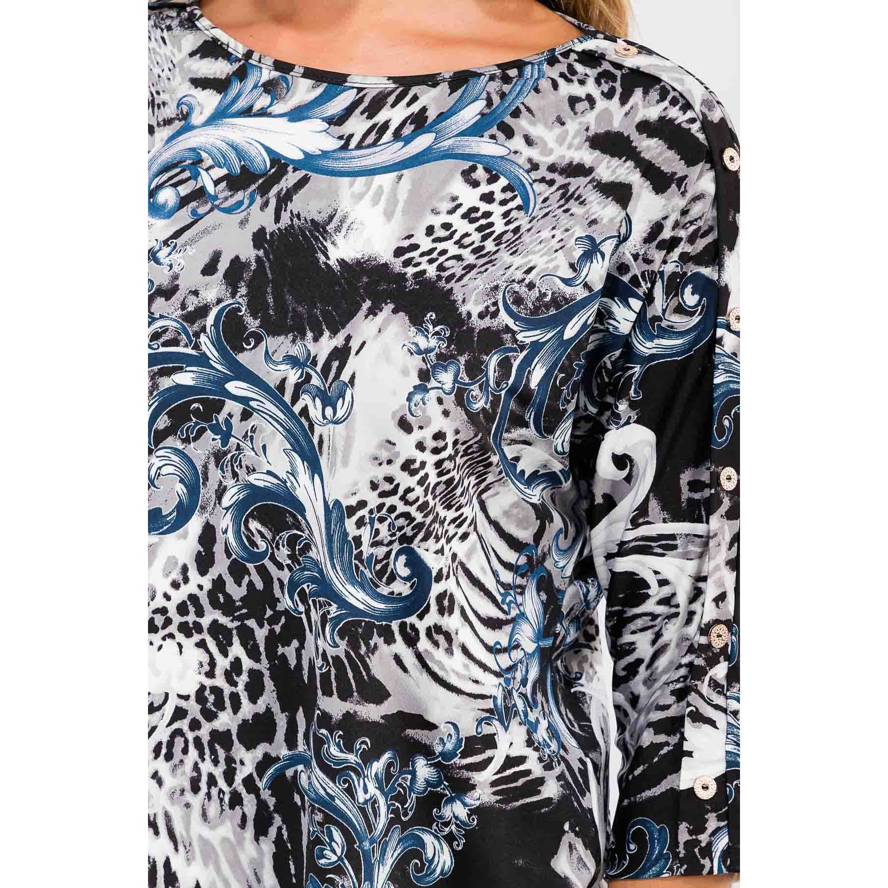 BLACK GREY BLUE BUTTON SHOULDER DOLMAN for wholesale on Faire3