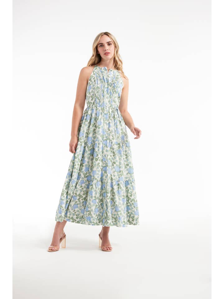 Multi Floral Hilde Halter Dress for wholesale on Faire