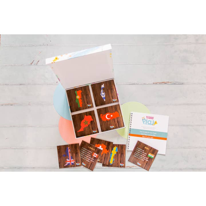 Teddo Play – Großhandel Lernkarten – Kind & Baby – Beliebte Länder der Welt - Flaggen, Karten, Reisespiele2