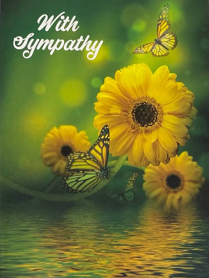 Avec sympathie, papillons, marguerites pour la vente par 90210 Exotics
